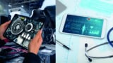 Images of equipmant for screening a truck and a human